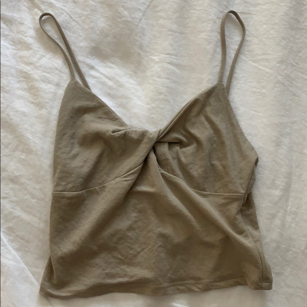 NWT tan cropped tank from Zara